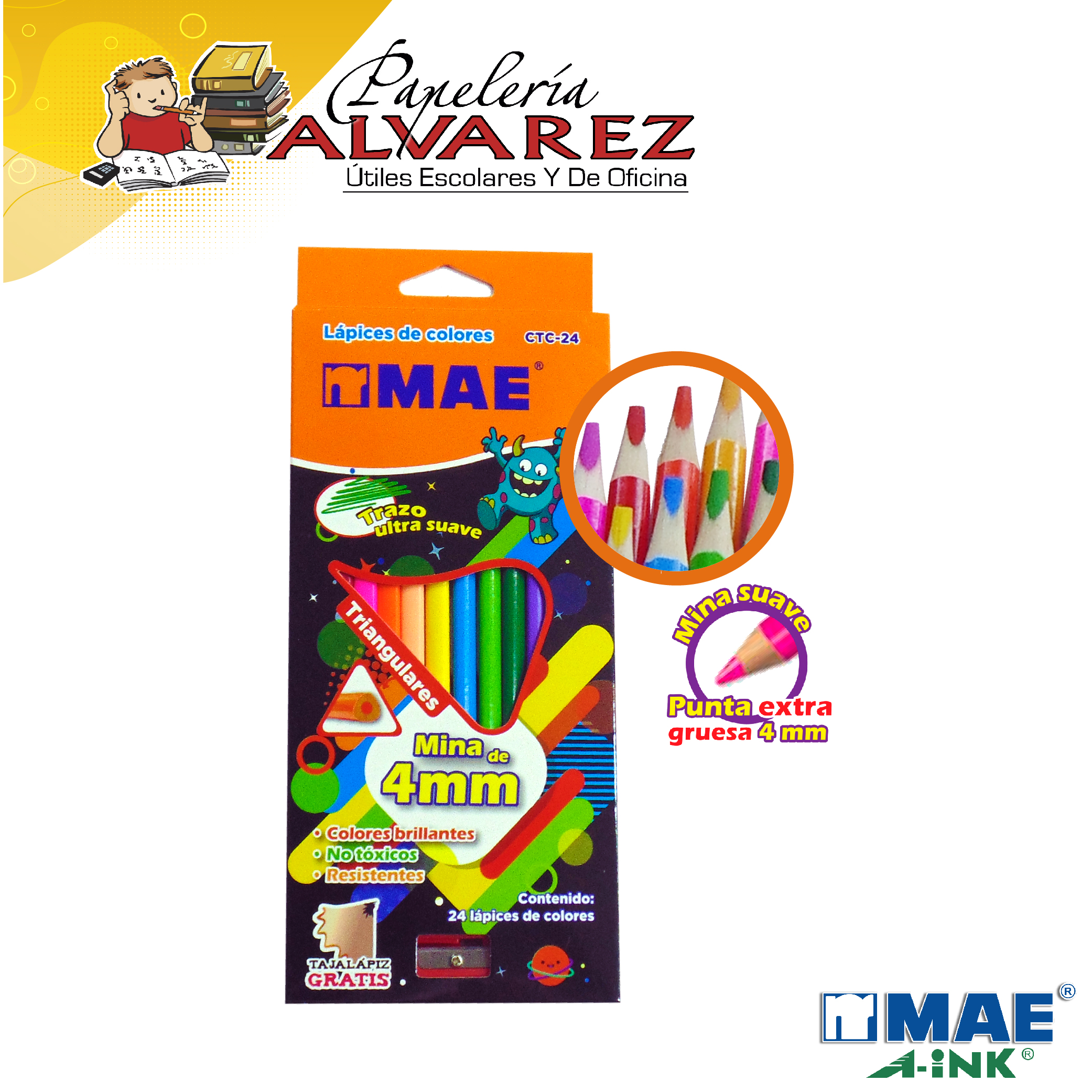 Imagen de COLOR MAE 4MM X 24 +SACAPUNTA