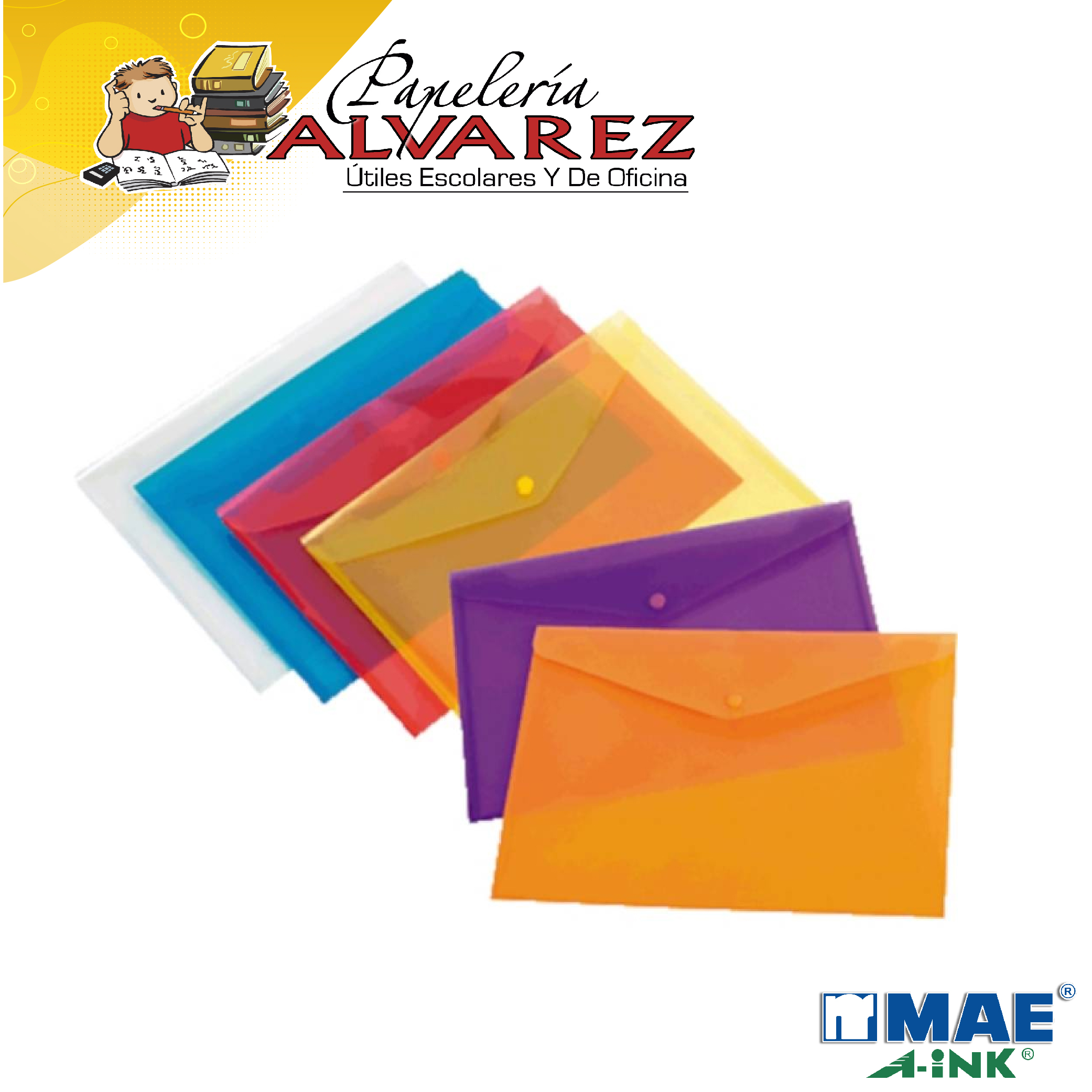 Imagen de CARPETA MAE BROCHE CARTA HORIZONTAL
