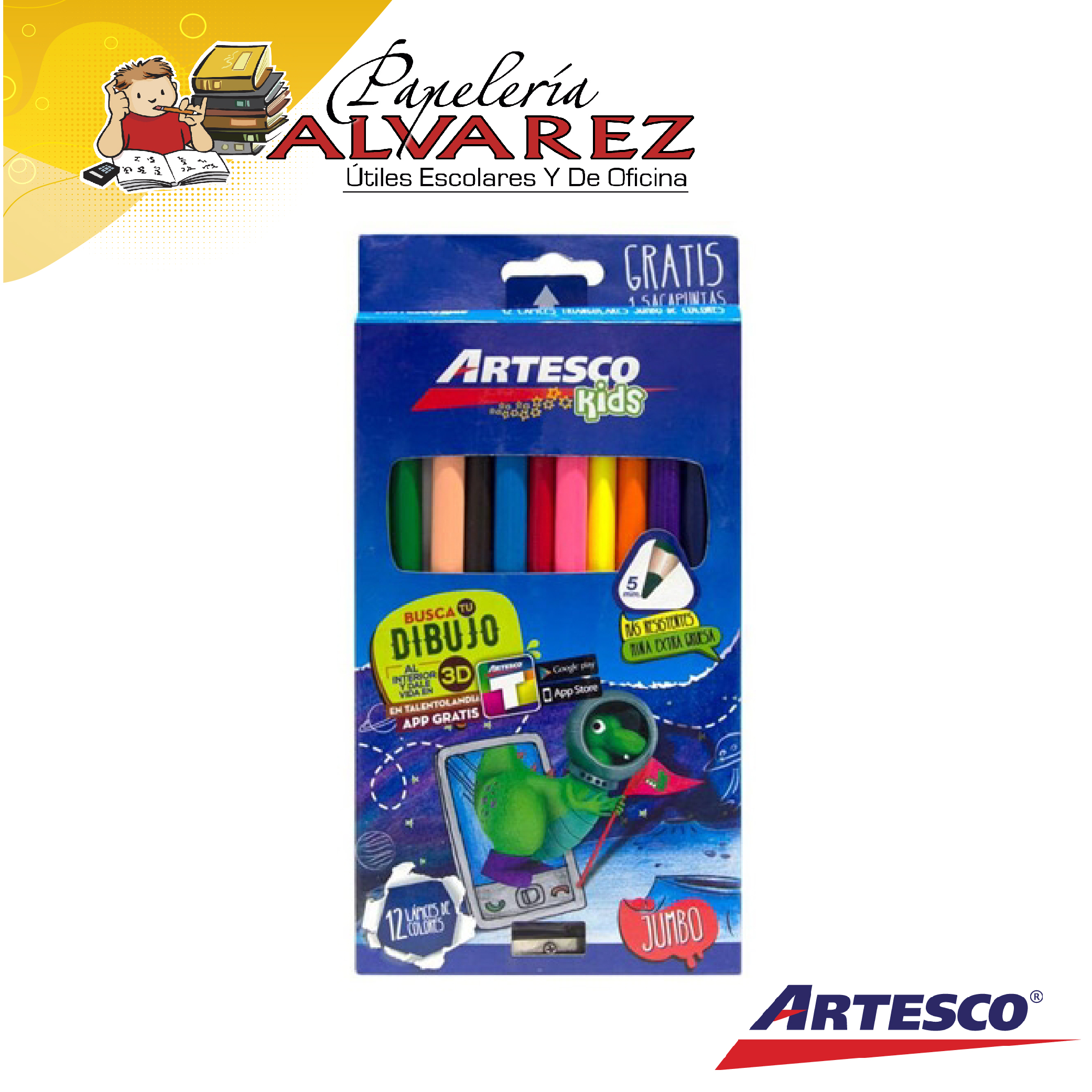 Imagen de COLOR ARTESCO LARGO KIDS JUMBO 5MM X 12
