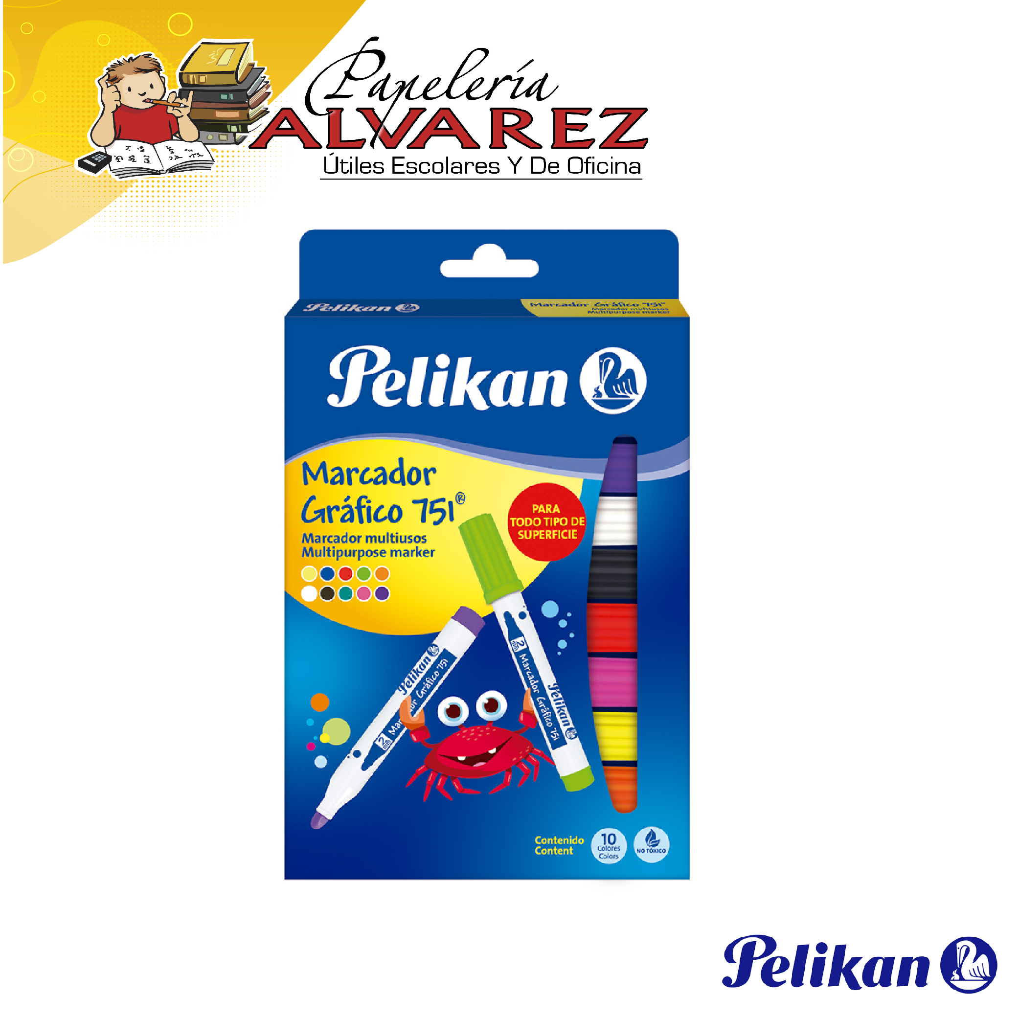 Imagen de MARCADOR PELIKAN GRAFICO 751 X10 EST/SU