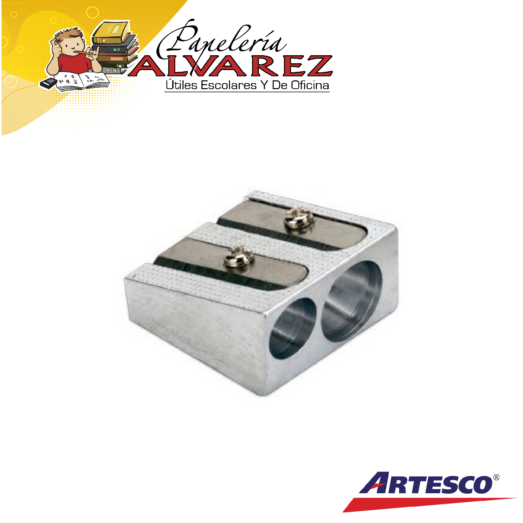 Imagen de SACAPUNTA ARTESCO METALICO DOBLE USO-