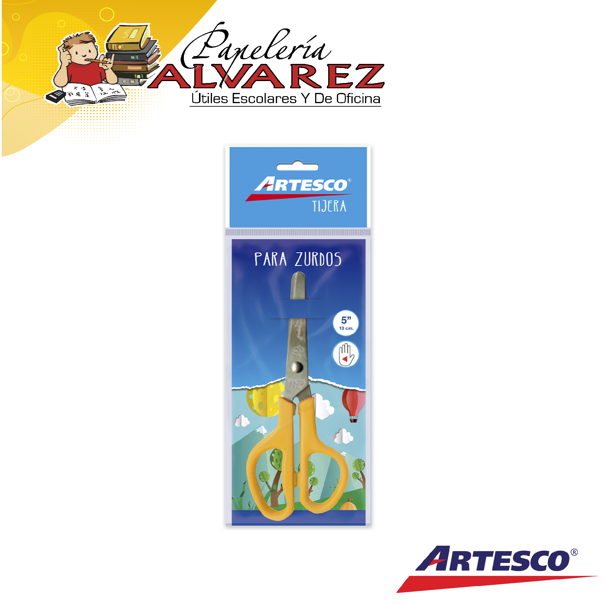 Imagen de TIJERA ARTESCO ESCOLAR ZURDO 5-