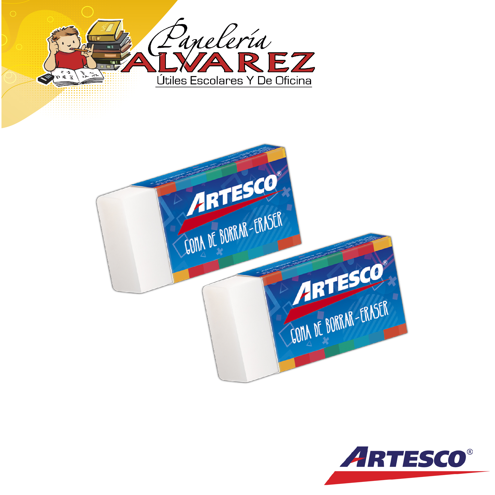 Imagen de BORRADOR ARTESCO BLANCO GRANDE unidad-