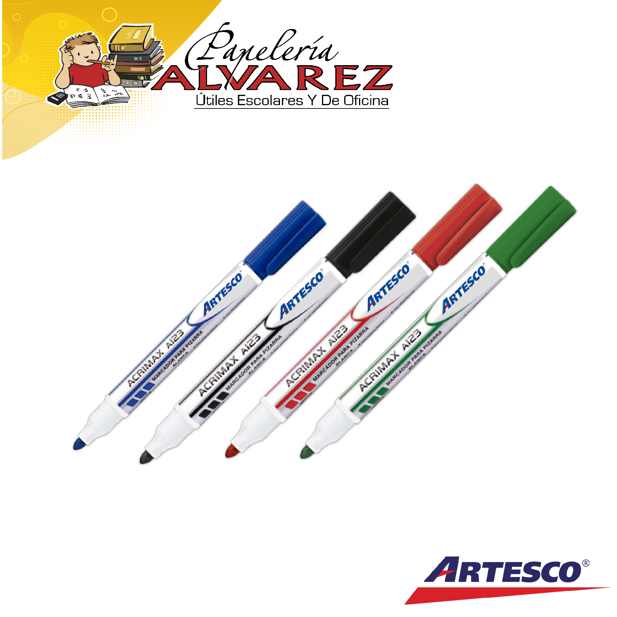 Imagen de MARCADOR BORRABLE ARTESCO E123(REDONDO)