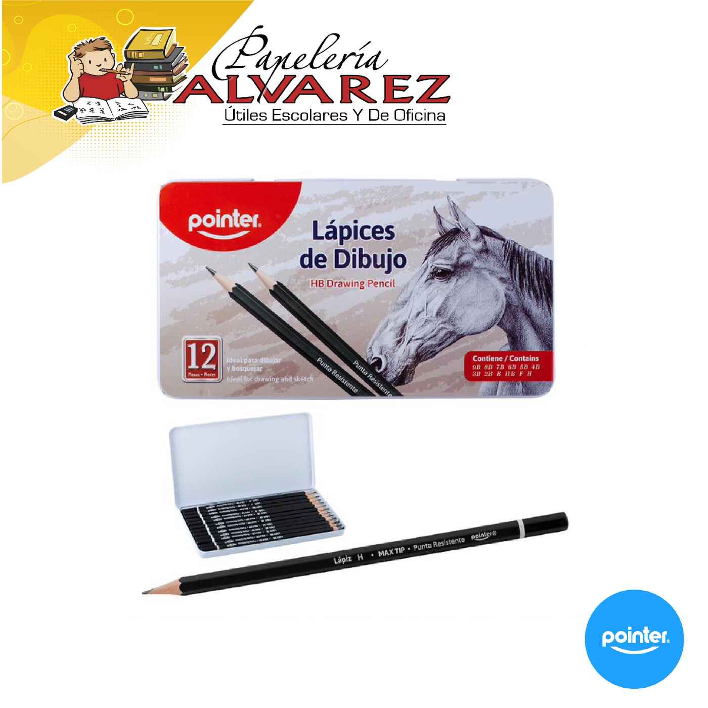 Imagen de LAPIZ POINTER GRADUADO CAJA X 12