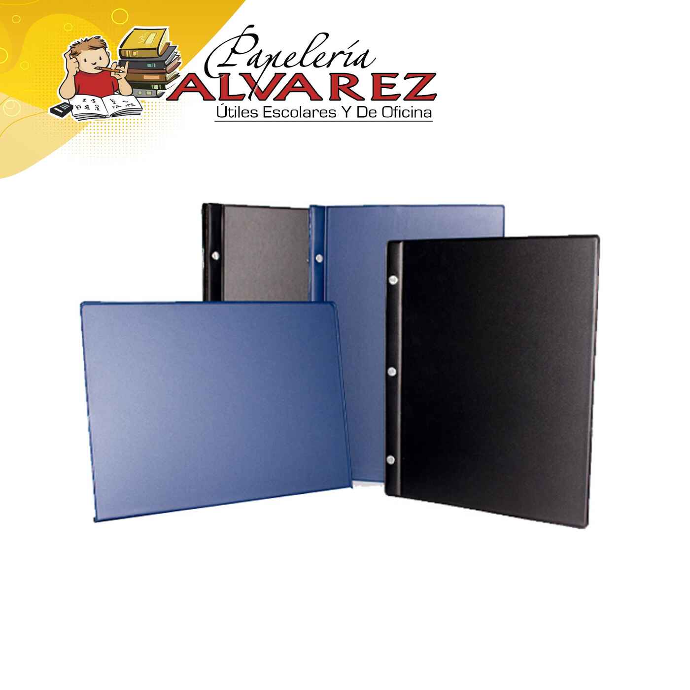 Imagen de PASTA 3 TORNILLOS CARTA AZUL-NEGRA X PAR