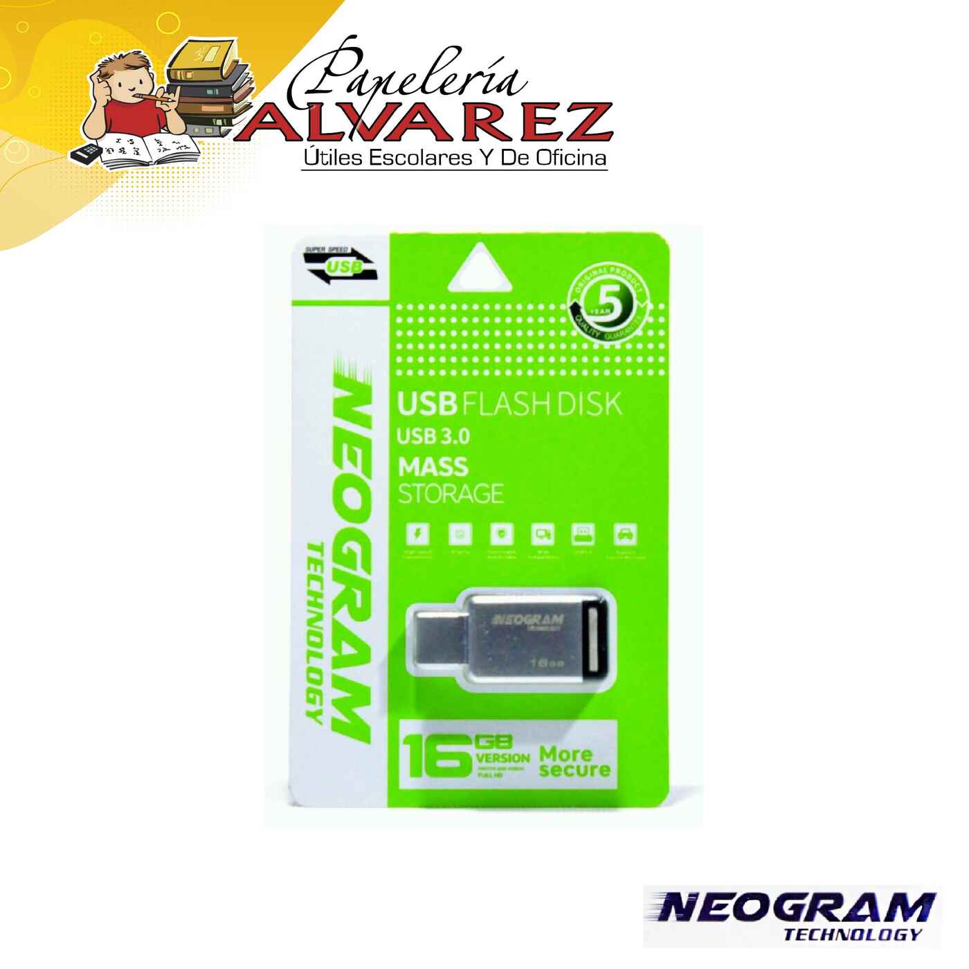 Imagen de MEMORIA NEOGRAM USB 16GB