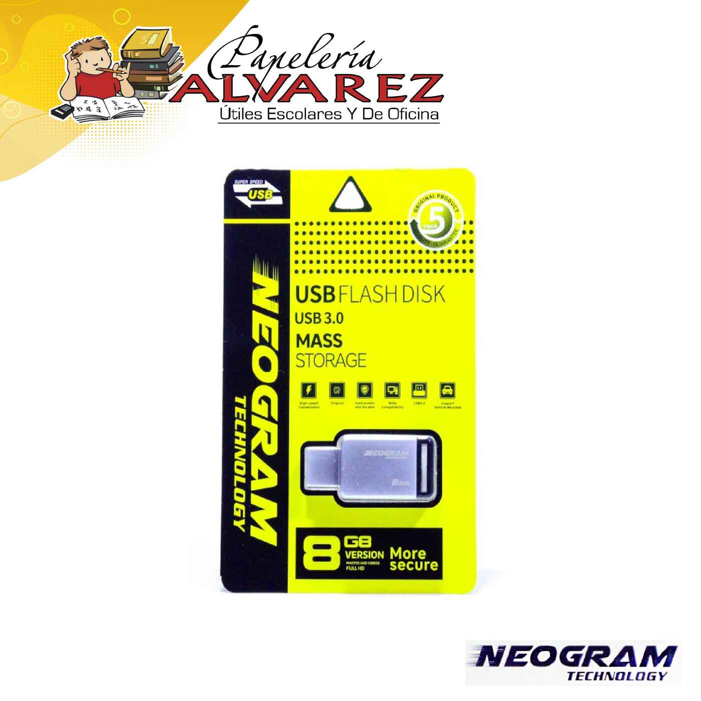 Imagen de MEMORIA NEOGRAM USB 8GB