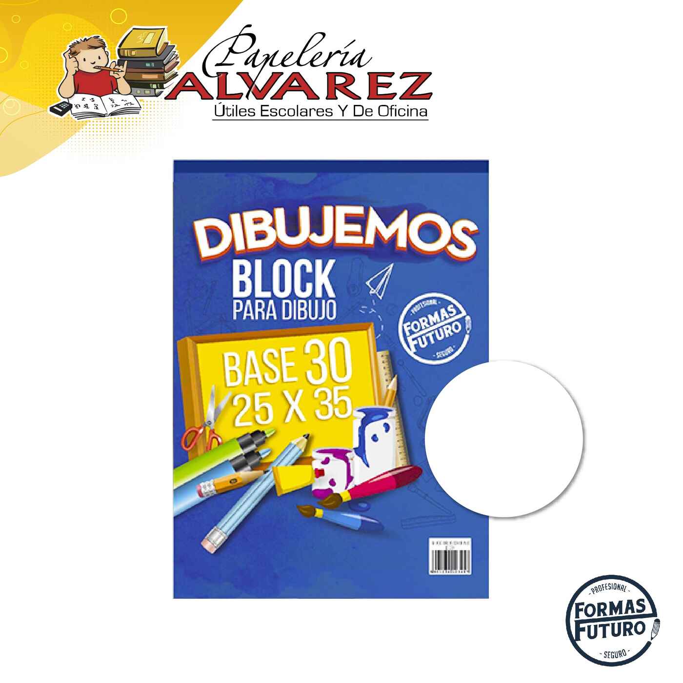 Imagen de BLOCK BASE 30 BLANCO 25X35 FUTURO 40HJ