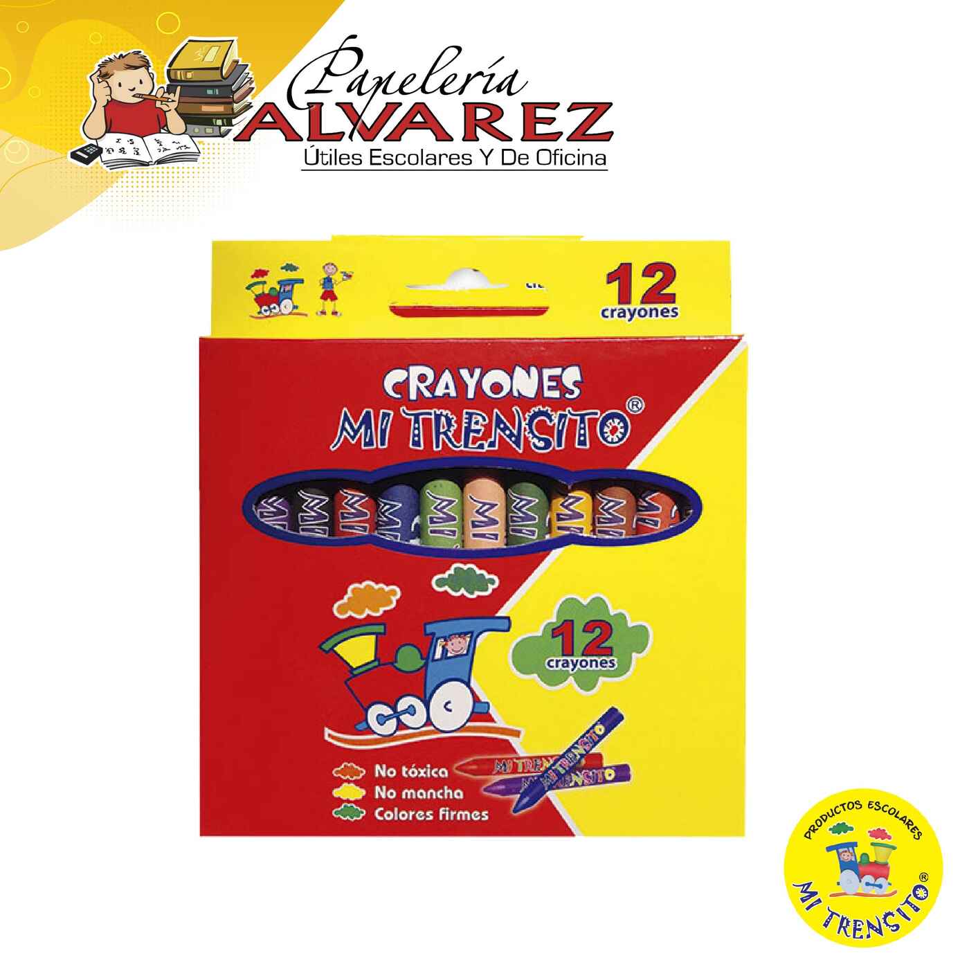 Imagen de CREYON MI TRENSITO ESCOLAR X 12 DELGADO