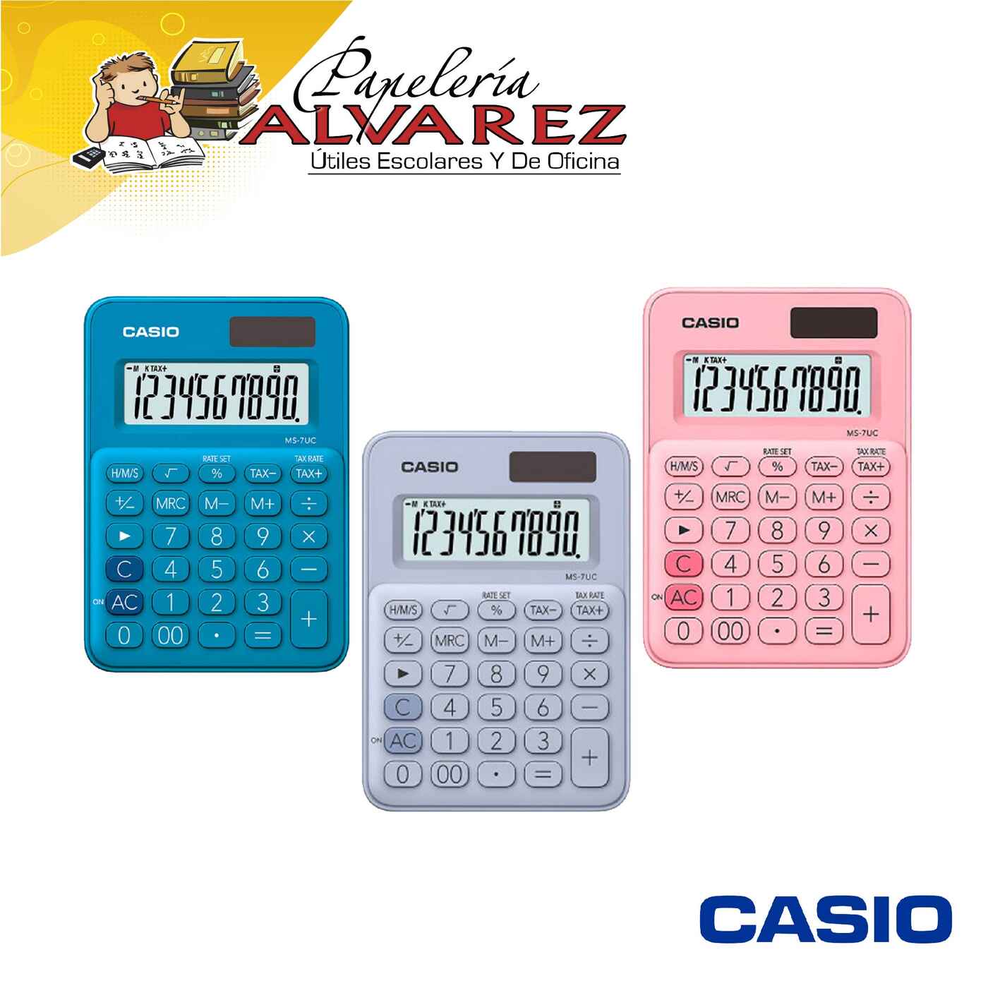 Imagen de CALCULADORA CASIO MS 7UC - 10 DIGITOS