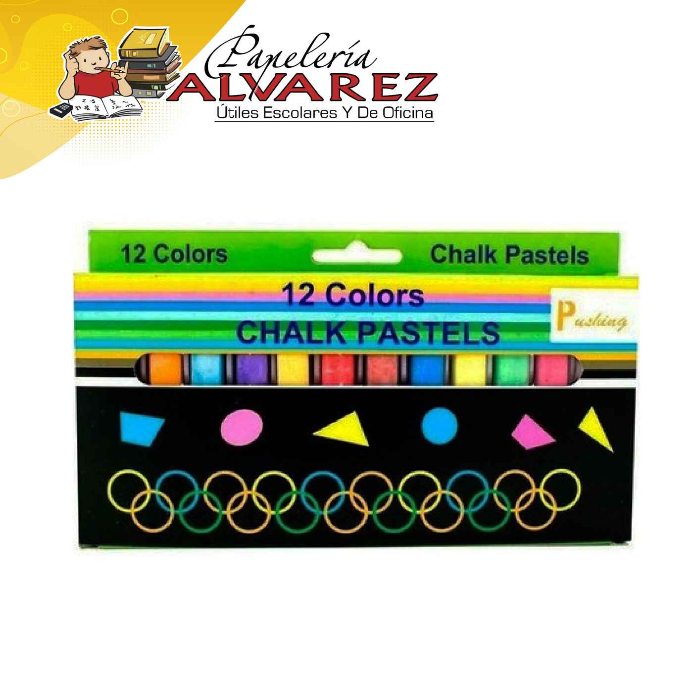 Imagen de TIZA PASTEL CAJA VERDE X 12