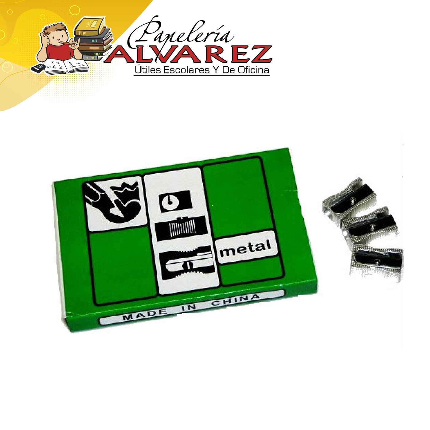 Imagen de SACAPUNTA METALICO CAJA VERDE MOR 1002 X 24