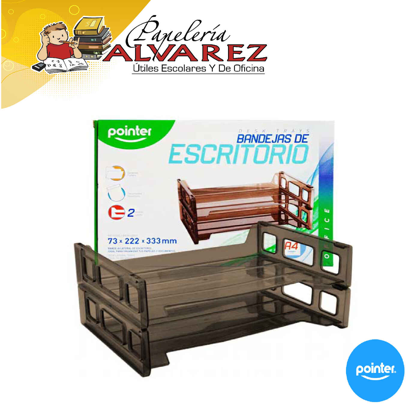 Imagen de BANDEJA ESCRITORIO POINTER X2 ACRILICO