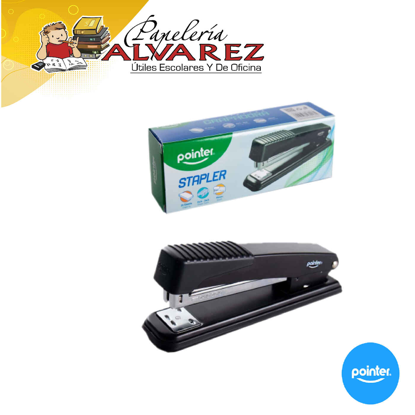 Imagen de COSEDORA POINTER METALICA M/TIRA ST-19B