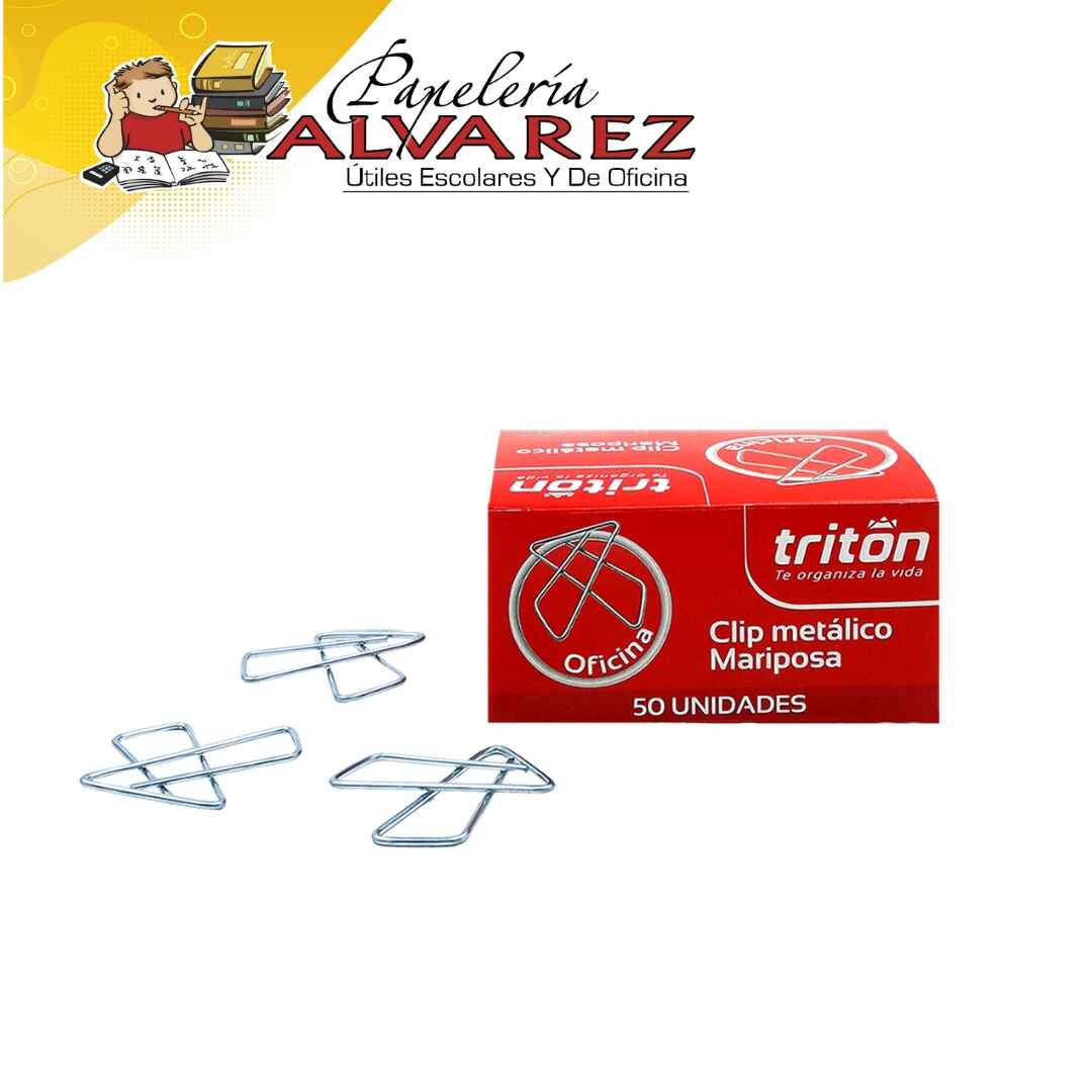 Imagen de CLIP TRITON MARIPOSA X50 METALICO