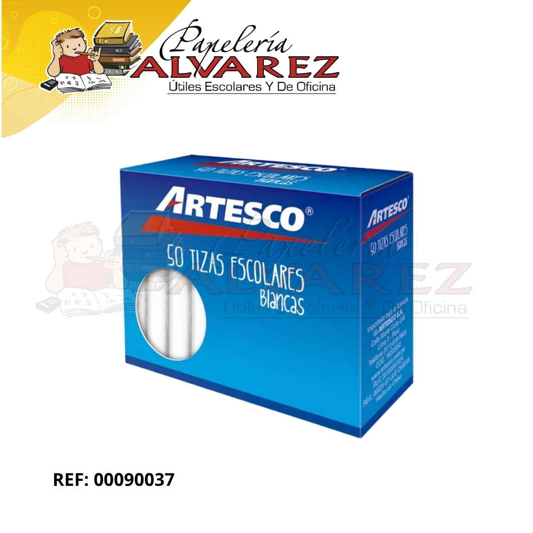 Imagen de TIZA ARTESCO BLANCA X 50 ANTIALERGICA