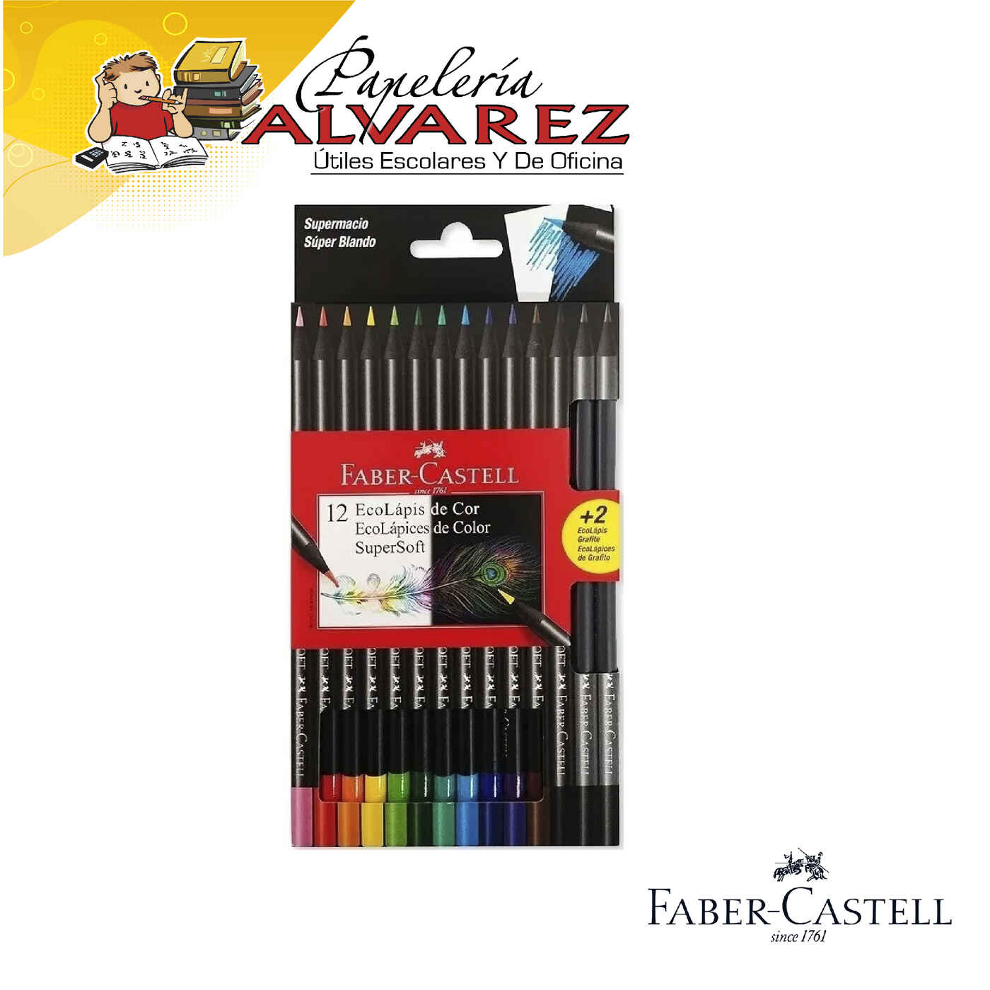 Imagen de COLOR FABER CASTELL SUPERSOFT X 12