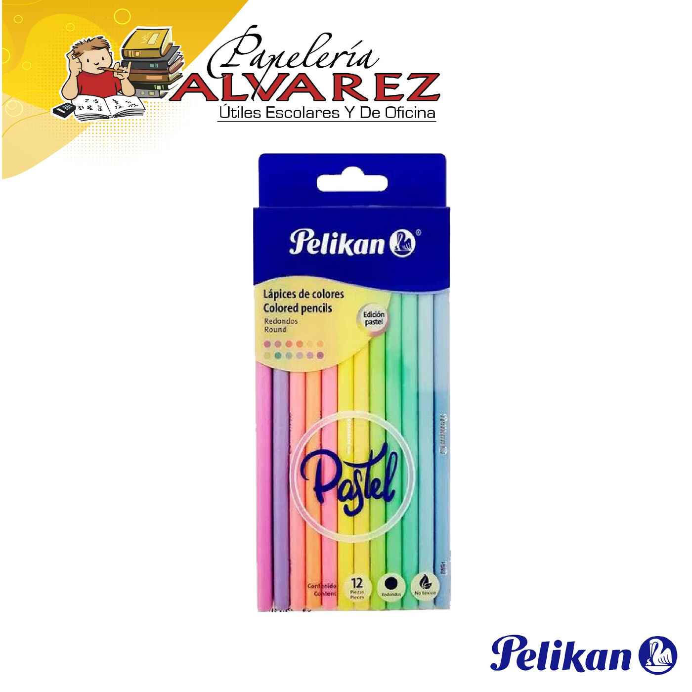 Imagen de COLOR PELIKAN PASTEL X 12 3.3MM