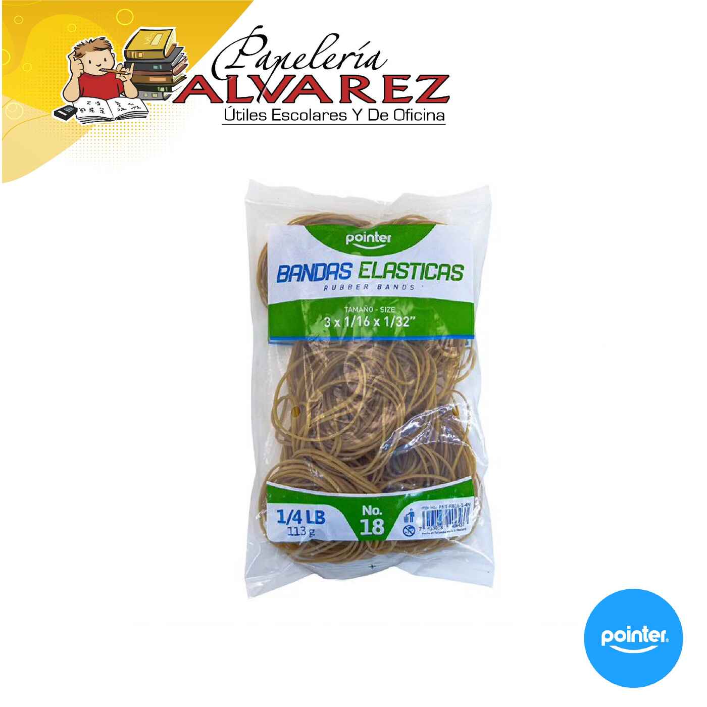 Imagen de BANDA CAUCHO POINTER BEIGE 113GR